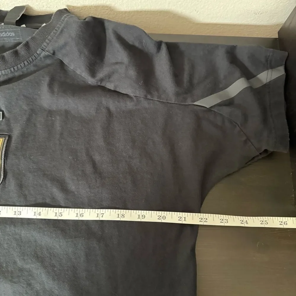 Adidas LA Los Angeles Football Club LAFC T-Shirt Soccer Black Mens Sz M Cotton